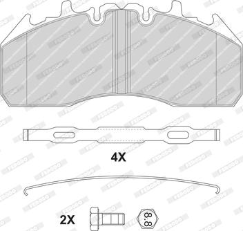 Ferodo FCV4378BFE - Комплект спирачно феродо, дискови спирачки vvparts.bg