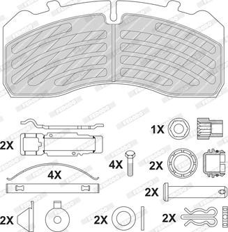 Ferodo FCV4726B - Комплект спирачно феродо, дискови спирачки vvparts.bg