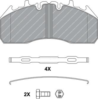 Ferodo FCV1989B - Комплект спирачно феродо, дискови спирачки vvparts.bg