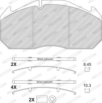 Ferodo FCV1583B - Комплект спирачно феродо, дискови спирачки vvparts.bg