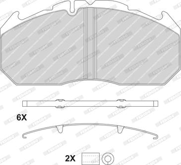 Ferodo FCV1578BFE - Комплект спирачно феродо, дискови спирачки vvparts.bg