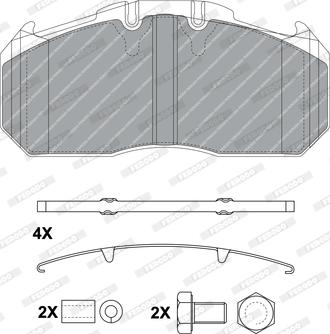 Ferodo FCV1656B - Комплект спирачно феродо, дискови спирачки vvparts.bg