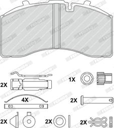 Ferodo FCV1657B - Комплект спирачно феродо, дискови спирачки vvparts.bg