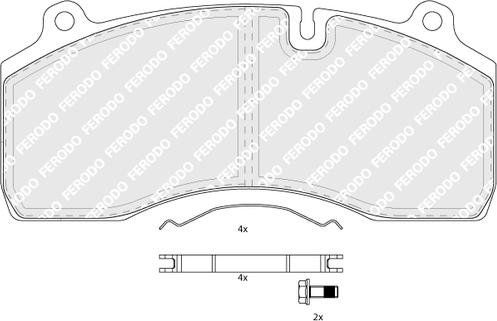 Ferodo FCV1815B - Комплект спирачно феродо, дискови спирачки vvparts.bg