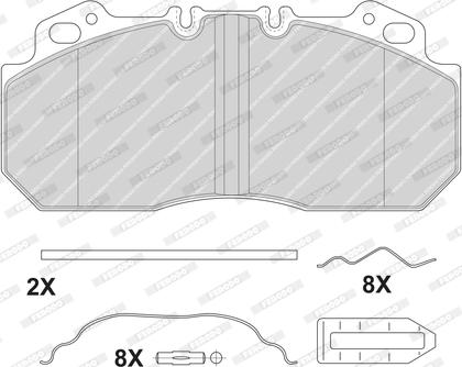 Ferodo FCV1813B - Комплект спирачно феродо, дискови спирачки vvparts.bg