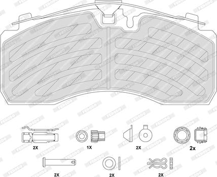 Ferodo FCV1329PTS - Комплект спирачно феродо, дискови спирачки vvparts.bg