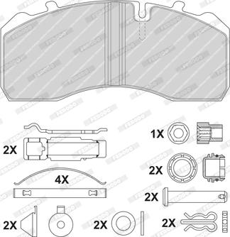 Ferodo FCV1275BFE - Комплект спирачно феродо, дискови спирачки vvparts.bg