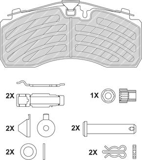 Ferodo FCV1275PTS - Комплект спирачно феродо, дискови спирачки vvparts.bg