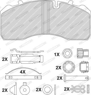 Ferodo FCV1792BFE - Комплект спирачно феродо, дискови спирачки vvparts.bg