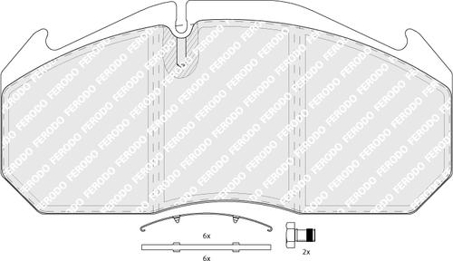 Ferodo FCV760B - Комплект спирачно феродо, дискови спирачки vvparts.bg