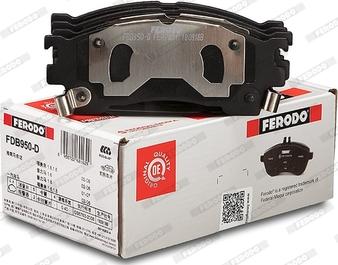 Ferodo FDB950-D - Комплект спирачно феродо, дискови спирачки vvparts.bg