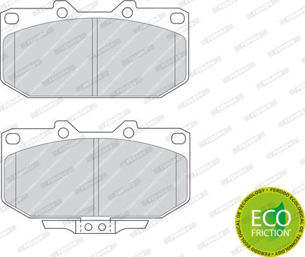 Ferodo FDB986 - Комплект спирачно феродо, дискови спирачки vvparts.bg