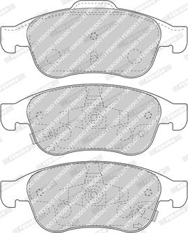 Ferodo FDB4953 - Комплект спирачно феродо, дискови спирачки vvparts.bg