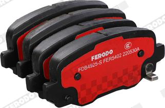 Ferodo FDB4925-S - Комплект спирачно феродо, дискови спирачки vvparts.bg