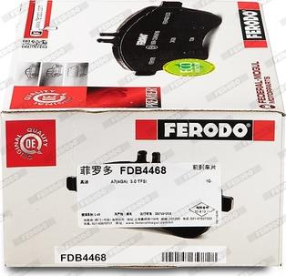 Ferodo FDB4468 - Комплект спирачно феродо, дискови спирачки vvparts.bg
