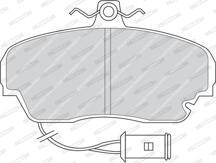 Ferodo FDB443 - Комплект спирачно феродо, дискови спирачки vvparts.bg