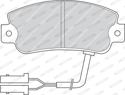 Ferodo FDB442 - Комплект спирачно феродо, дискови спирачки vvparts.bg