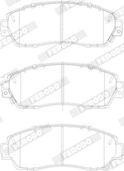 Ferodo FDB4620 - Комплект спирачно феродо, дискови спирачки vvparts.bg