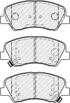 Ferodo FDB4623 - Комплект спирачно феродо, дискови спирачки vvparts.bg