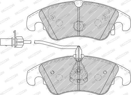 Ferodo FDB4044-D - Комплект спирачно феродо, дискови спирачки vvparts.bg