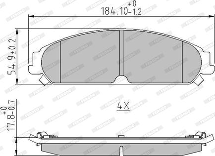 Ferodo FDB4078 - Комплект спирачно феродо, дискови спирачки vvparts.bg