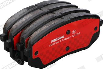 Ferodo FDB4194-S - Комплект спирачно феродо, дискови спирачки vvparts.bg