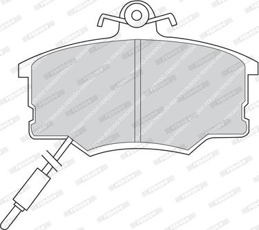 Ferodo FDB410 - Комплект спирачно феродо, дискови спирачки vvparts.bg