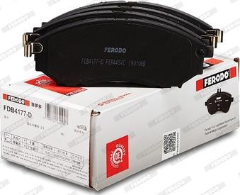 Ferodo FDB4177-D - Комплект спирачно феродо, дискови спирачки vvparts.bg