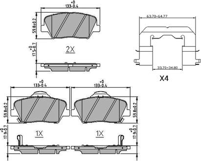 Ferodo FDB4396 - Комплект спирачно феродо, дискови спирачки vvparts.bg