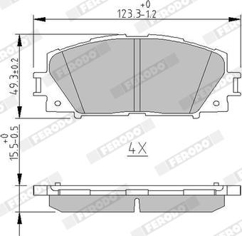 Ferodo FDB4310 - Комплект спирачно феродо, дискови спирачки vvparts.bg