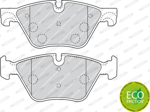 Ferodo FDB4380 - Комплект спирачно феродо, дискови спирачки vvparts.bg