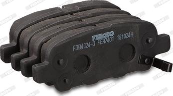 Ferodo FDB4324-D - Комплект спирачно феродо, дискови спирачки vvparts.bg