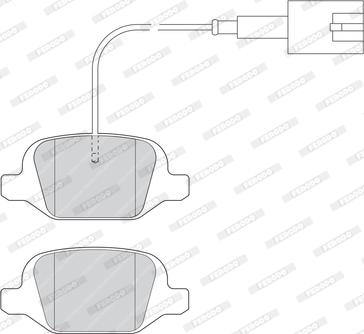 Ferodo FDB4321 - Комплект спирачно феродо, дискови спирачки vvparts.bg