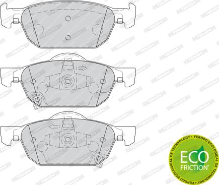 Ferodo FDB4269 - Комплект спирачно феродо, дискови спирачки vvparts.bg