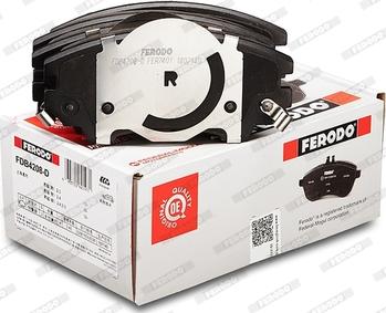 Ferodo FDB4208-D - Комплект спирачно феродо, дискови спирачки vvparts.bg