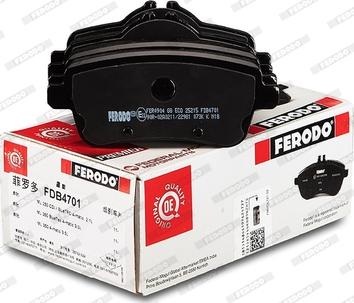 Ferodo FDB4701 - Комплект спирачно феродо, дискови спирачки vvparts.bg