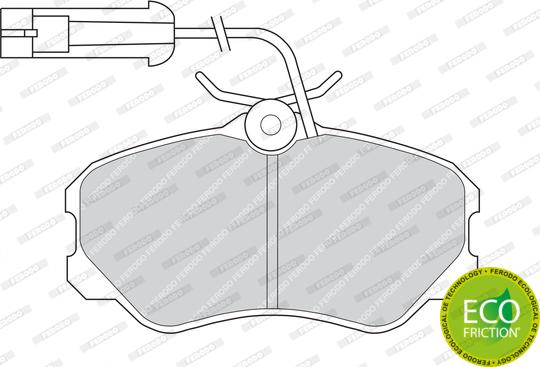 Ferodo FDB595 - Комплект спирачно феродо, дискови спирачки vvparts.bg