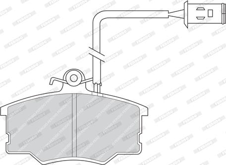 Ferodo FDB593 - Комплект спирачно феродо, дискови спирачки vvparts.bg