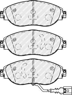 Ferodo FDB5096 - Комплект спирачно феродо, дискови спирачки vvparts.bg