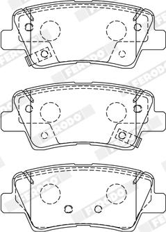 Ferodo FDB5041 - Комплект спирачно феродо, дискови спирачки vvparts.bg