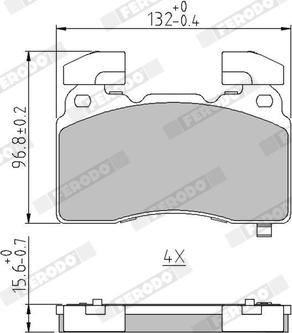 Ferodo FDB5058 - Комплект спирачно феродо, дискови спирачки vvparts.bg