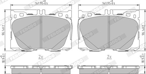 Ferodo FDB5149 - Комплект спирачно феродо, дискови спирачки vvparts.bg