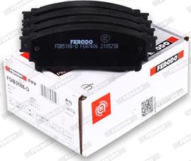 Ferodo FDB5188-D - Комплект спирачно феродо, дискови спирачки vvparts.bg