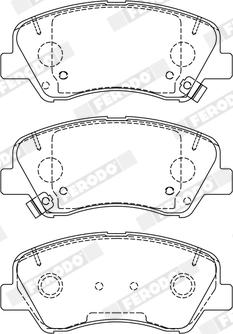 Ferodo FDB5135 - Комплект спирачно феродо, дискови спирачки vvparts.bg