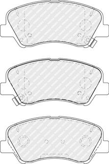 Ferodo FDB5135 - Комплект спирачно феродо, дискови спирачки vvparts.bg