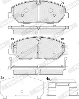 Ferodo FDB5397 - Комплект спирачно феродо, дискови спирачки vvparts.bg