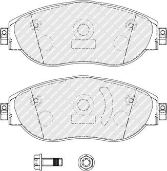 Ferodo FDB5380 - Комплект спирачно феродо, дискови спирачки vvparts.bg