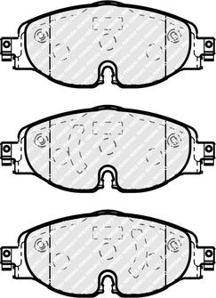 Ferodo FDB5335 - Комплект спирачно феродо, дискови спирачки vvparts.bg