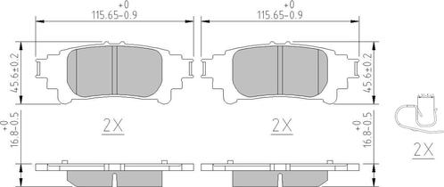 Ferodo FDB5237 - Комплект спирачно феродо, дискови спирачки vvparts.bg