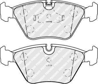 Ferodo FDB577 - Комплект спирачно феродо, дискови спирачки vvparts.bg